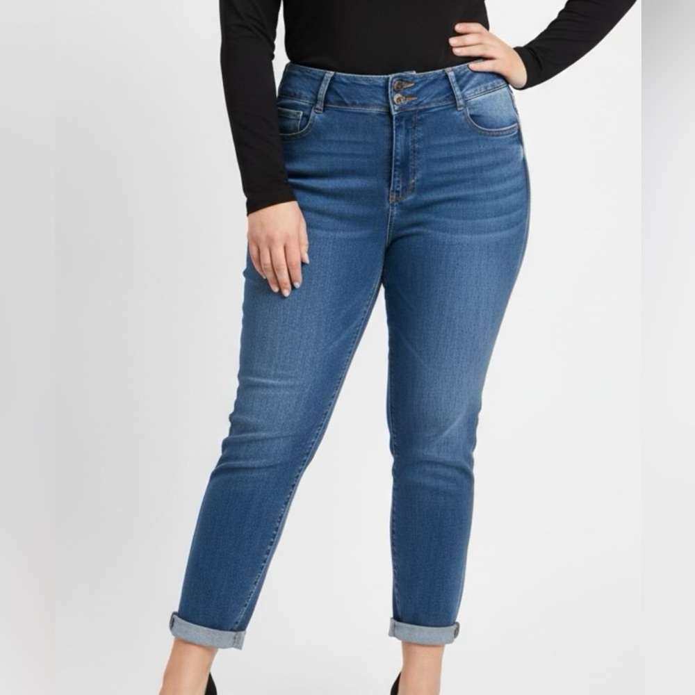 Royalty For Me Blue Ankle Crop Jeans